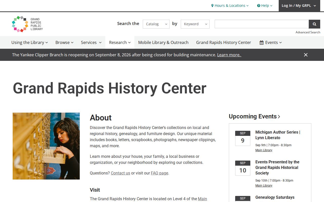 Kent County city directory research at the Grand Rapids Public Library History Center