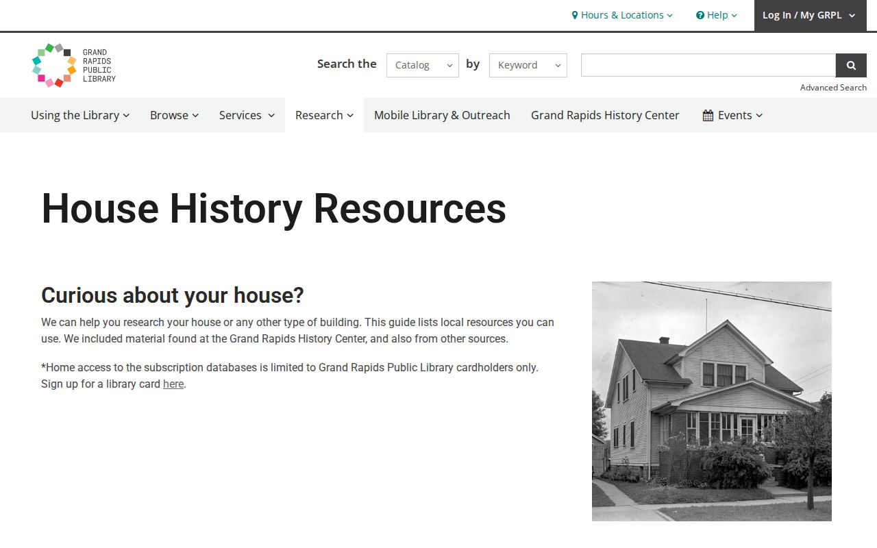 Kent County previous residents research in the GRPL house-history guide