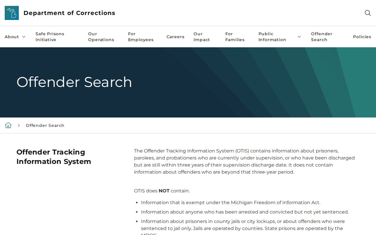 Kent County resident lookup Michigan OTIS corrections locator